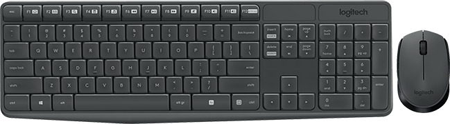 Logitech MK235 Ασύρματο - Σετ με Ποντίκι Αγγλικό US