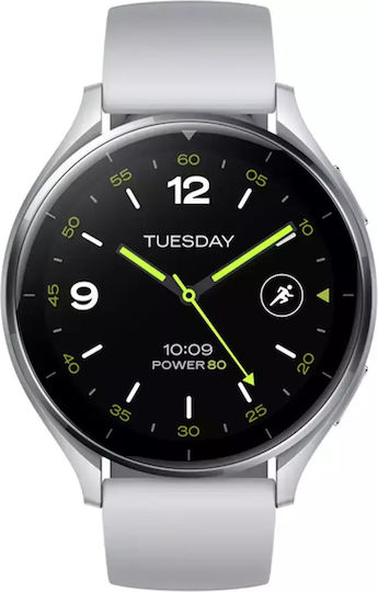 Xiaomi Watch 2 47mm Αδιάβροχο με Παλμογράφο (Silver)