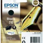Epson 16 Γνήσιο Μελάνι Εκτυπωτή InkJet Μαύρο (C13T16214010 C13T16214012)