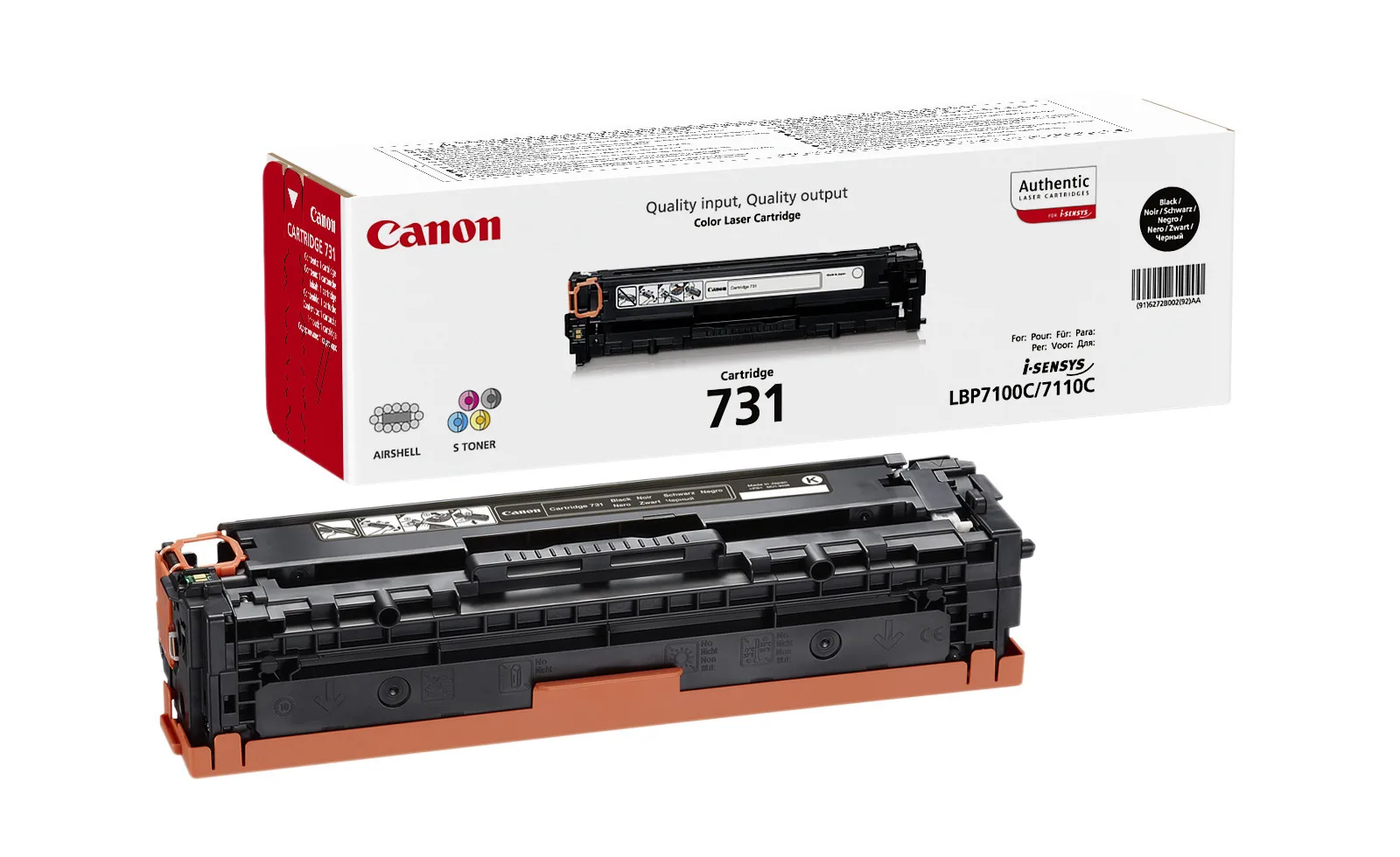 16489675-8182 Canon 731 Γνήσιο Toner Laser Εκτυπωτή Μαύρο 1400 Σελίδων (6272B002) - Image 1