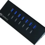 Sandberg USB 3.0 Hub 7 Θυρών με σύνδεση USB-A & Θύρα Φόρτισης και Εξωτερική Παροχή Ρεύματος (133-82)