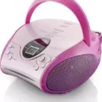 Lenco Φορητό Ηχοσύστημα SCD-24 SCD-24 με CD / MP3 / Ραδιόφωνο σε Ροζ Χρώμα