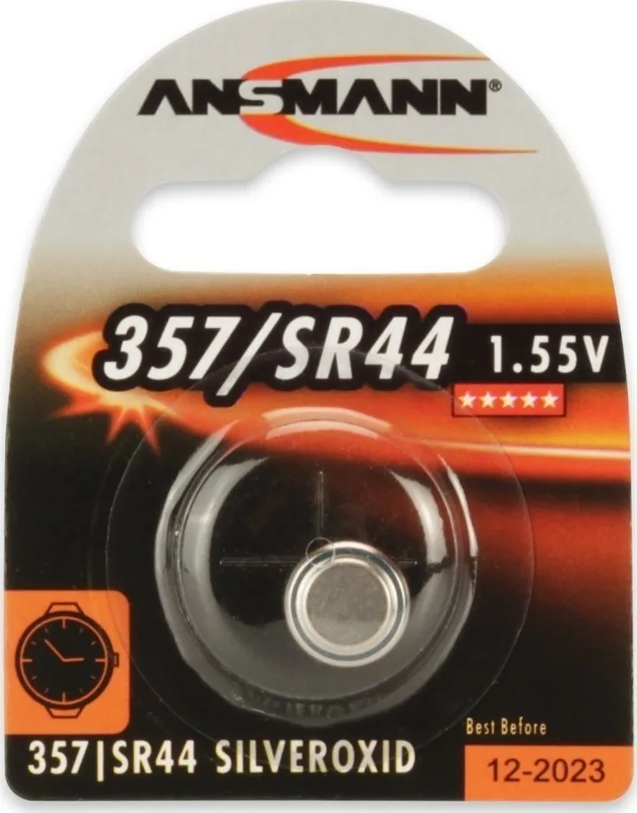 20160627163816_ansmann_357_sr44_1tmch Ansmann 357 Μπαταρία Silver Oxide Ρολογιών SR44 1.55V 1τμχ - Image 1