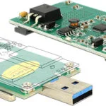 DeLock Converter USB 3.0 A male to mSATA full size