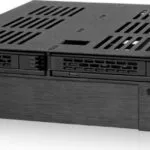 Icy Dock ExpressCage 2x2.5 Inch SAS/SATA HDD/SSD Mobile Rack And 3.5 Inch Slot for External 5.25 Inch Bay Μαύρο MB322SP-B
