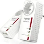 AVM Fritz! 1220E Powerline Διπλού Kit για Ενσύρματη Σύνδεση με Passthrough Πρίζα και 2 Θύρες Gigabit Ethernet