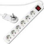 REV Multiple Socket Smart 6-fold 2m Πολύπριζο 6 Θέσεων με Διακόπτη και Καλώδιο 2m 0012626114