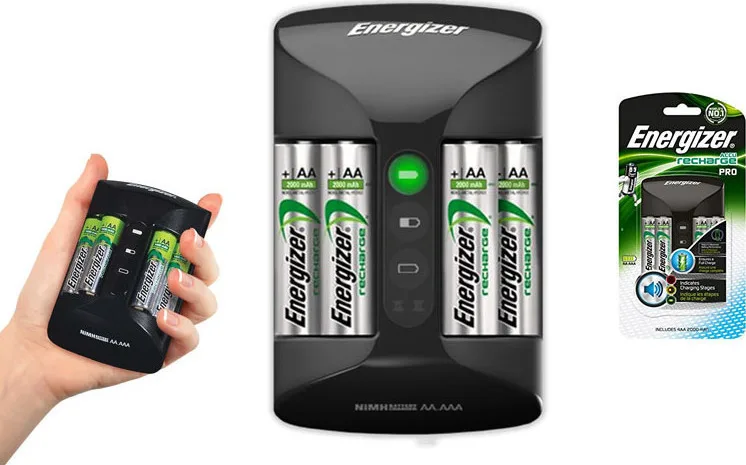 20161229104622_7070ffba Energizer ACCU Recharge Pro Φορτιστής 4 Μπαταριών Ni-MH Μεγέθους AA/AAA Σετ με 4x AA 2000mAh - Image 1