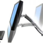 Ergotron MX Βάση Γραφείου Οθόνης έως 30" με Βραχίονα Ασημί
