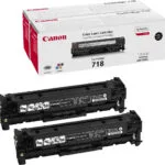 Canon 718 Γνήσιο Multipack Toner Laser Εκτυπωτή Μαύρο 2τμχ 2662B005