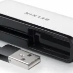 Belkin USB 2.0 Hub 4 Θυρών με σύνδεση USB-A Ασημί (F4U021BT)