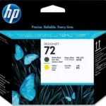 HP 72 Γνήσιο Μελάνι Εκτυπωτή InkJet Matte Μαύρο / Κίτρινο (C9384A)