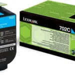 Lexmark 702C Γνήσιο Toner Laser Εκτυπωτή Κυανό Return Program 1000 Σελίδων 70C20C0