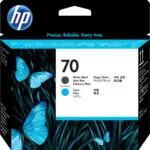 HP 70 Γνήσιο Πακέτο 2 Μελανιών Εκτυπωτή InkJet Matte Μαύρο / Κυανό (C9404A)