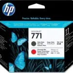 HP 771 Γνήσιο Πακέτο 2 Μελανιών Εκτυπωτή InkJet Matte Μαύρο / Κόκκινο (CE017A)
