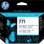 HP 771 Γνήσιο Πακέτο 2 Μελανιών Εκτυπωτή InkJet Photo Μαύρο / Ανοιχτό Γκρι (CE020A)