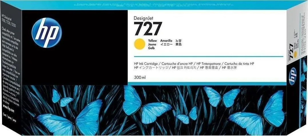 20171128143209_hp_727_yellow_300ml_f9j78a HP 727 Γνήσιο Μελάνι Εκτυπωτή InkJet Κίτρινο (F9J78A) - Image 1