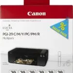 Canon PGI-29 Γνήσιο Πακέτο 6 Μελανιών Εκτυπωτή InkJet Photo Κυανό / Photo Ματζέντα / Κίτρινο / Κυανό / Κόκκινο / Ματζέντα (4873B005)