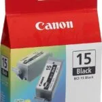 Canon BCI-15 Γνήσιο Πακέτο 2 Μελανιών Εκτυπωτή InkJet Μαύρο (8190A002)