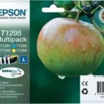 Epson T1295L Γνήσιο Πακέτο 4 Μελανιών Εκτυπωτή InkJet Κίτρινο / Κυανό / Ματζέντα / Μαύρο (C13T12954010 C13T12954012)