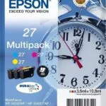 Epson 27 Γνήσιο Πακέτο 3 Μελανιών Εκτυπωτή InkJet Κίτρινο / Κυανό / Ματζέντα (C13T27054010 C13T27054012)
