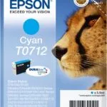 Epson T0712 Γνήσιο Μελάνι Εκτυπωτή InkJet Κυανό (C13T07124012)