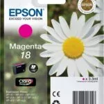 Epson 18 Γνήσιο Μελάνι Εκτυπωτή InkJet Ματζέντα (C13T18034010 C13T18034012)
