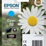 Epson 18 Γνήσιο Μελάνι Εκτυπωτή InkJet Κυανό (C13T18024010 C13T18024012)