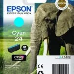 Epson 24 Γνήσιο Μελάνι Εκτυπωτή InkJet Κυανό (C13T24224010 C13T24224012)