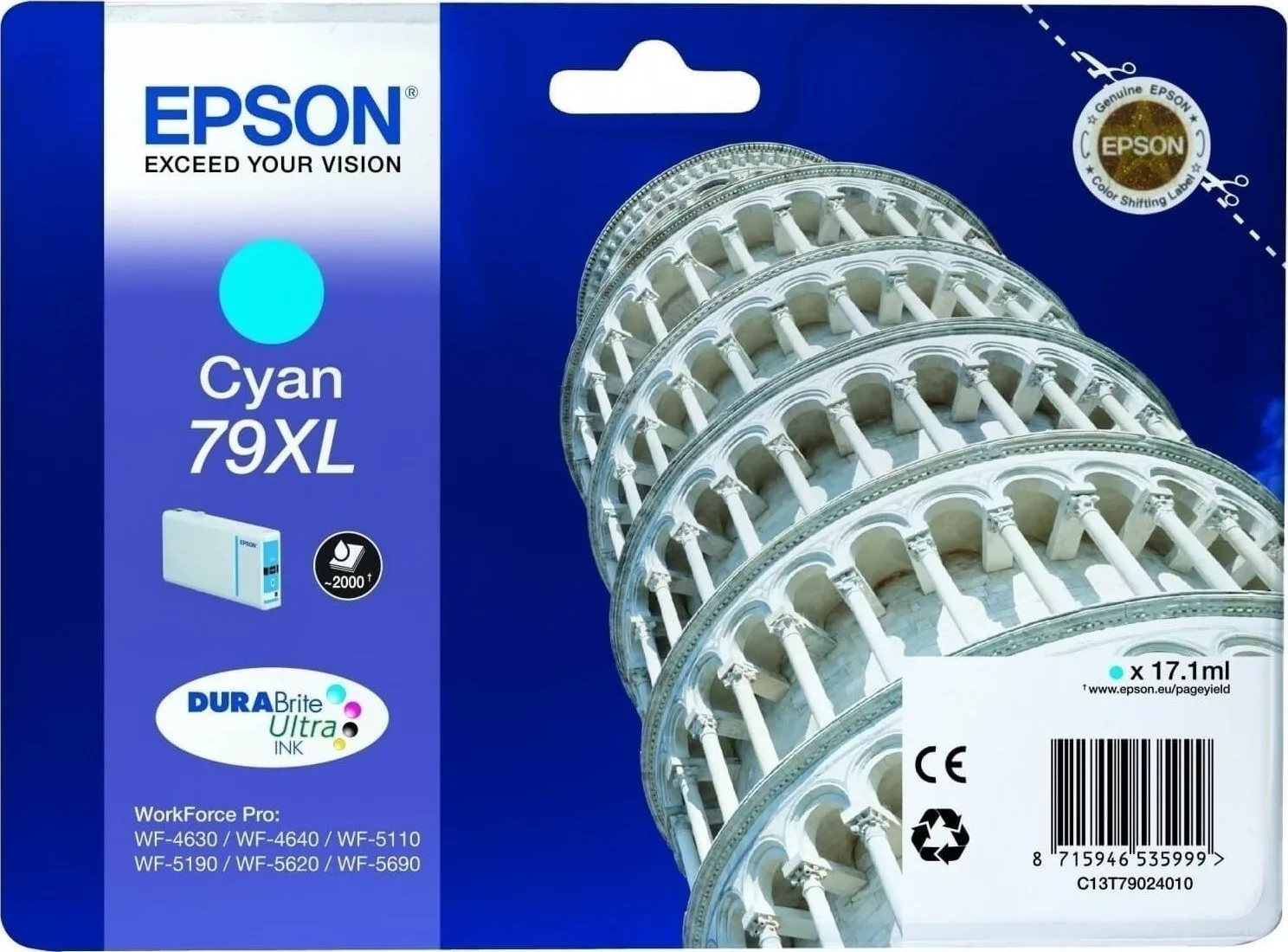 20171205155137_epson_79xl_cyan_c13t79024010 Epson 79XL Γνήσιο Μελάνι Εκτυπωτή InkJet Κυανό (C13T79024010) - Image 1