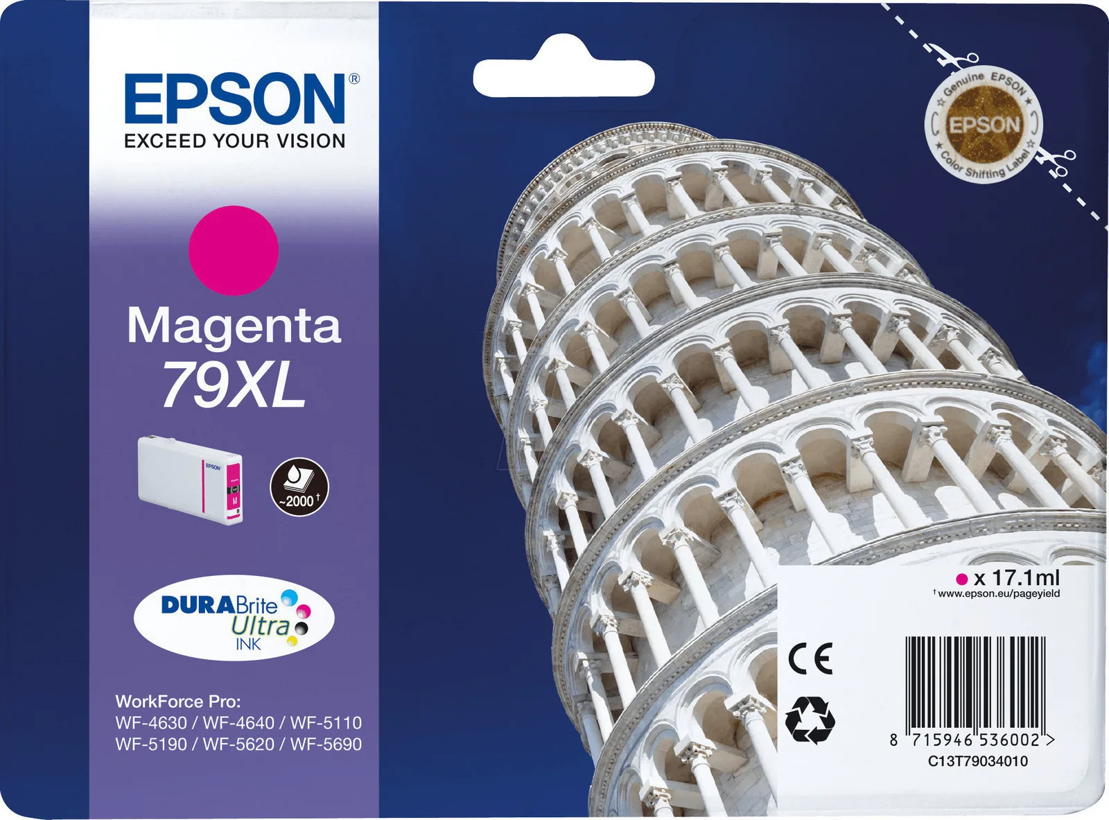 20171205164237_epson_79xl_magenta_c13t79034010 Epson 79XL Γνήσιο Μελάνι Εκτυπωτή InkJet Ματζέντα (C13T79034010) - Image 1
