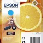 Epson 33 Γνήσιο Μελάνι Εκτυπωτή InkJet Κυανό (C13T33424010 C13T33424012)