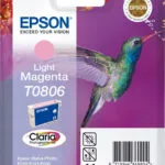 Epson T0806 Γνήσιο Μελάνι Εκτυπωτή InkJet Ανοιχτό Ματζέντα (C13T08064011 C13T08064020)