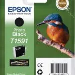 Epson T1591 Γνήσιο Μελάνι Εκτυπωτή InkJet Photo Μαύρο (C13T15914010)