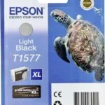 Epson T1577XL Γνήσιο Μελάνι Εκτυπωτή InkJet Ανοιχτό Μαύρο (C13T15774010)