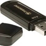 Transcend JetFlash 350 4GB USB 2.0 Stick Μαύρο