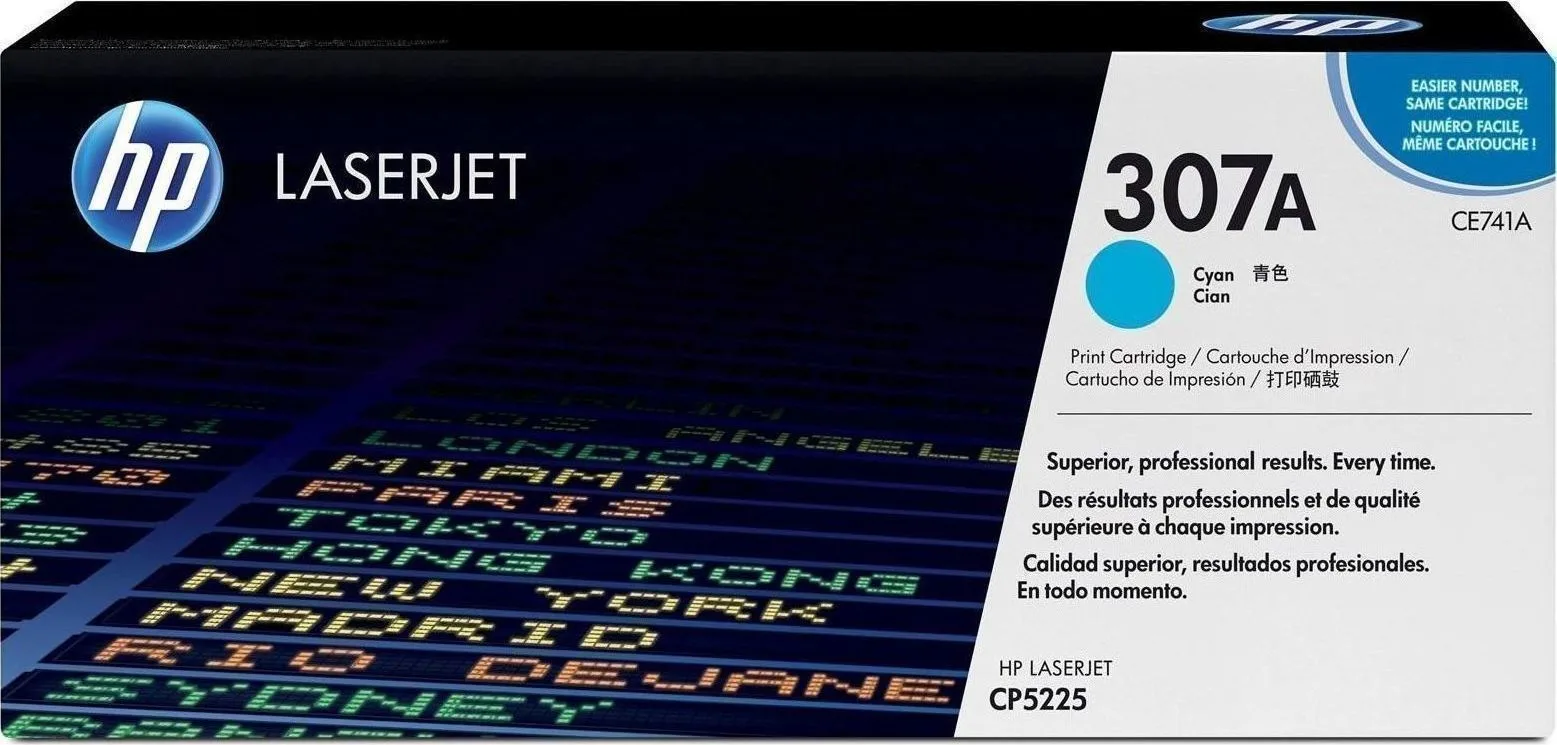 20180105145007_hp_307a_cyan_toner_ce741a HP 307A Γνήσιο Toner Laser Εκτυπωτή Κυανό 7300 Σελίδων CE741A - Image 1