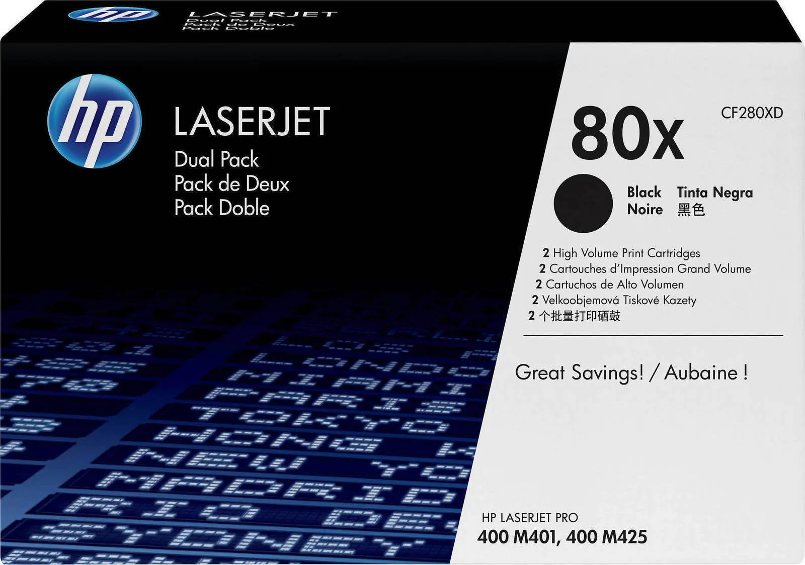 20180105152450_hp_80x_black_high_yield_2_pack_toner_cf280xd HP 80X Γνήσιο Multipack Toner Laser Εκτυπωτή Μαύρο High Yield 2τμχ CF280XD - Image 1
