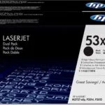 HP 53X Γνήσιο Multipack Toner Laser Εκτυπωτή Μαύρο High Yield 2τμχ (Q7553XD)