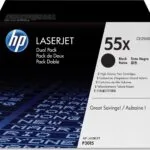 HP 55X Γνήσιο Multipack Toner Laser Εκτυπωτή Μαύρο High Yield 2τμχ (CE255XD)
