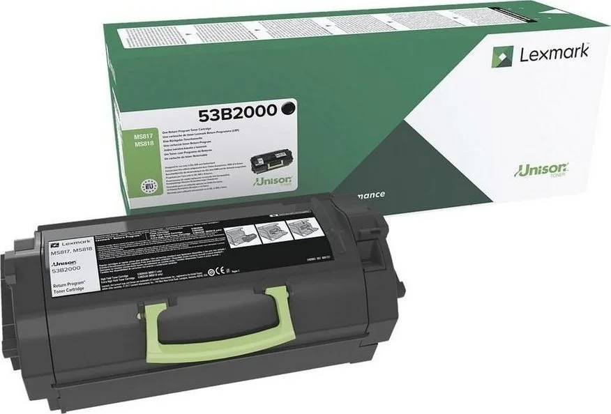 20180123094739_lexmark_ms817_ms818_black_toner_return_53b2000 Lexmark MS817/MS818 Γνήσιο Toner Laser Εκτυπωτή Μαύρο Return Program 2000 Σελίδων 53B2000 - Image 1