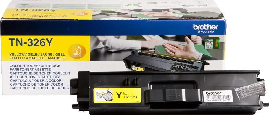 20180306095253_brother_tn_326y_yellow_toner Brother TN-326Y Γνήσιο Toner Laser Εκτυπωτή Κίτρινο 3500 Σελίδων (TN-326Y) - Image 1
