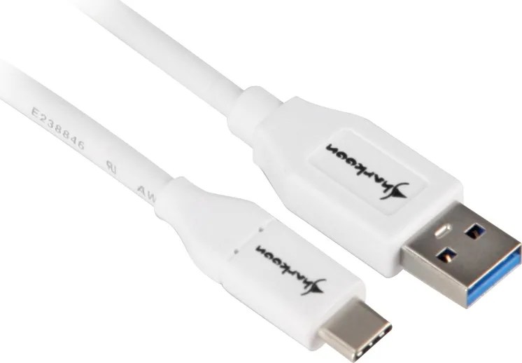 Sharkoon Regular USB 3.1 Cable USB-C male - USB-A male Λευκό 0.5m - Image 1