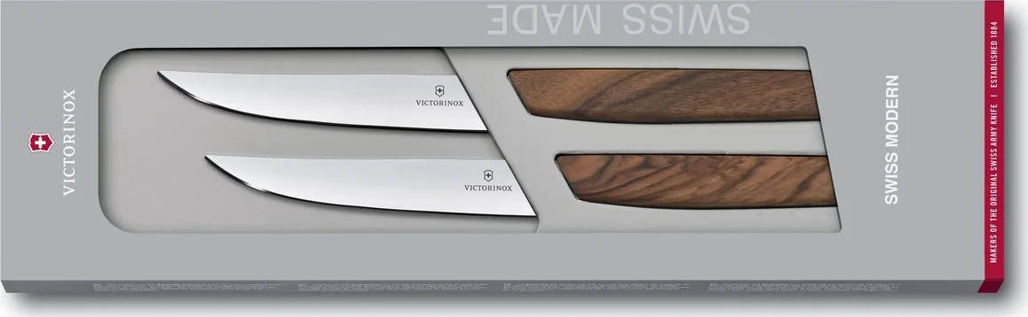 Victorinox Steak Swiss Modern Μαχαίρια Φαγητού από Ανοξείδωτο Ατσάλι 12cm 6.9000.12G 2τμχ - Image 1