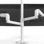 Ergotron LX Βάση Γραφείου για 2 Οθόνες έως 40" με Βραχίονα Λευκή