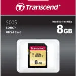 Transcend 500S SDHC 8GB Class 10 U1 UHS-I