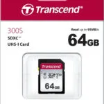 Transcend 300s SDXC 64GB Class 10 U1 V30 UHS-I