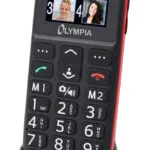 Olympia Bella Single SIM Κινητό με Μεγάλα Κουμπιά Black Red