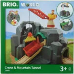 Brio Toys Crane & Mountain Tunnel Πίστα για 3+ Ετών