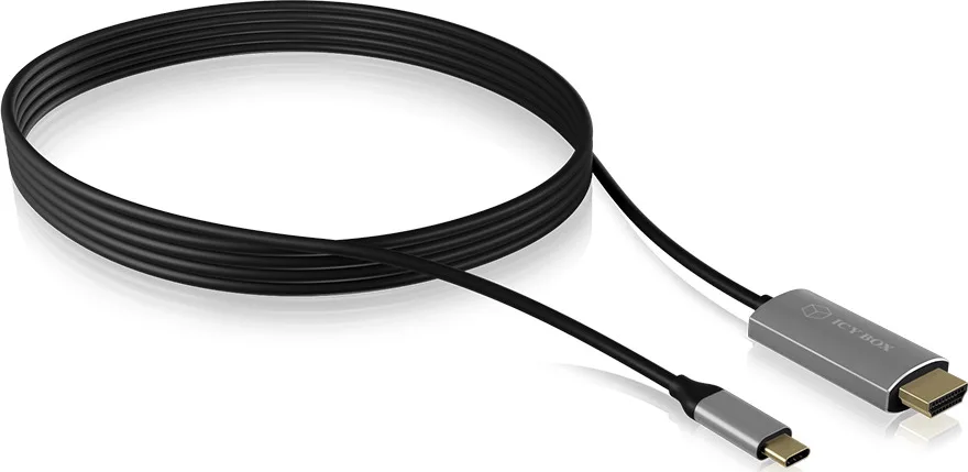 20190215151128_171907f7 Icy Box HDMI 1.3 Cable HDMI male - USB-C male 1.8m Μαύρο (IB-CB020-C) - Image 1